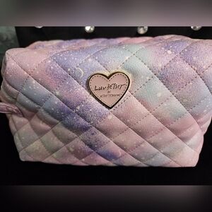 Betsey Johnson Pastel Quilted Cosmetic Bag
